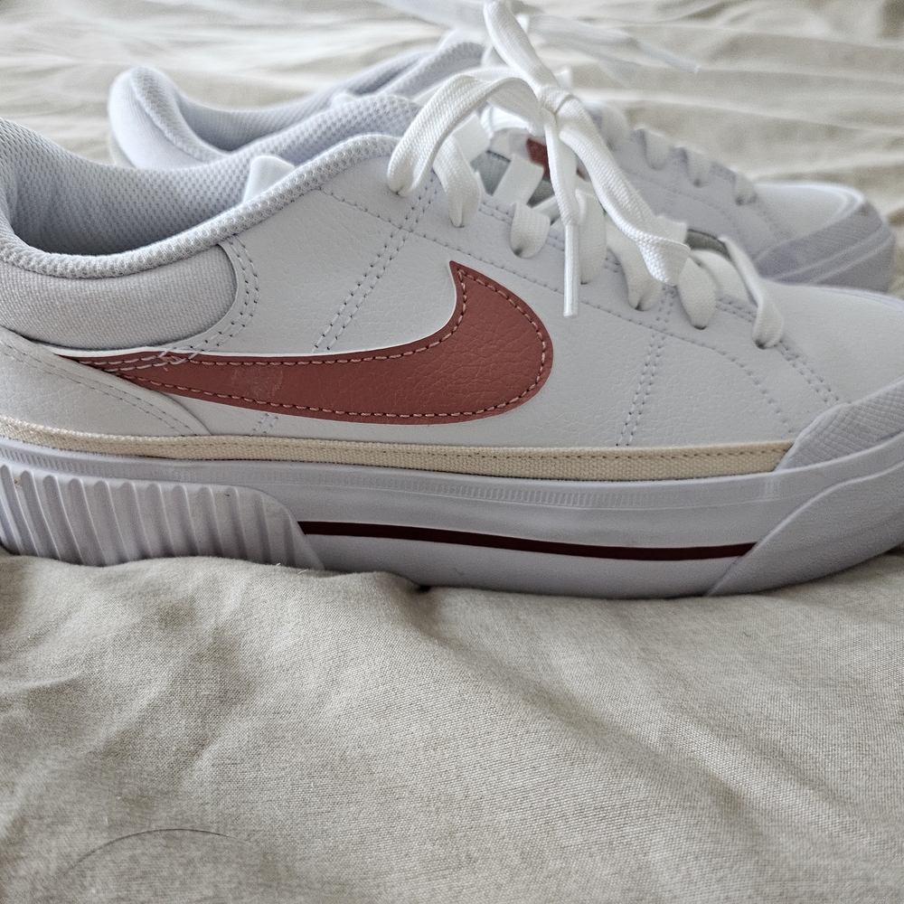 White and Pink Nike Sneakers